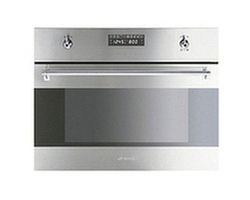 Smeg S45MCX2 Built-in Compact Combination Microwave, Stainless Steel
